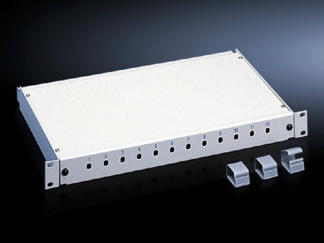 Fiber-optic splicing box, depth-variable
