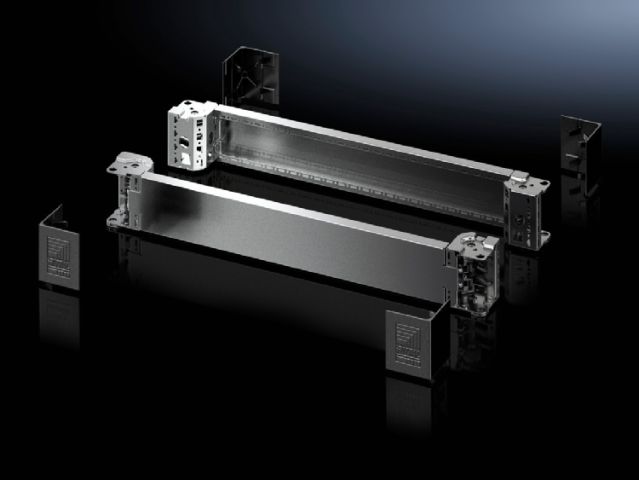 Base/plinth corner pieces with base/plinth trim panels, front and rear, 100 mm stainless steel for VX, TS, VX SE
