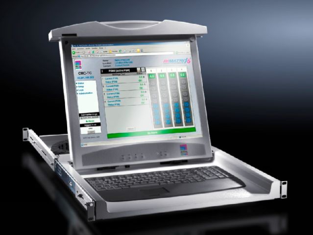 Monitor/Keyboard Unit with 17" TFT display and VGA/DVI connection