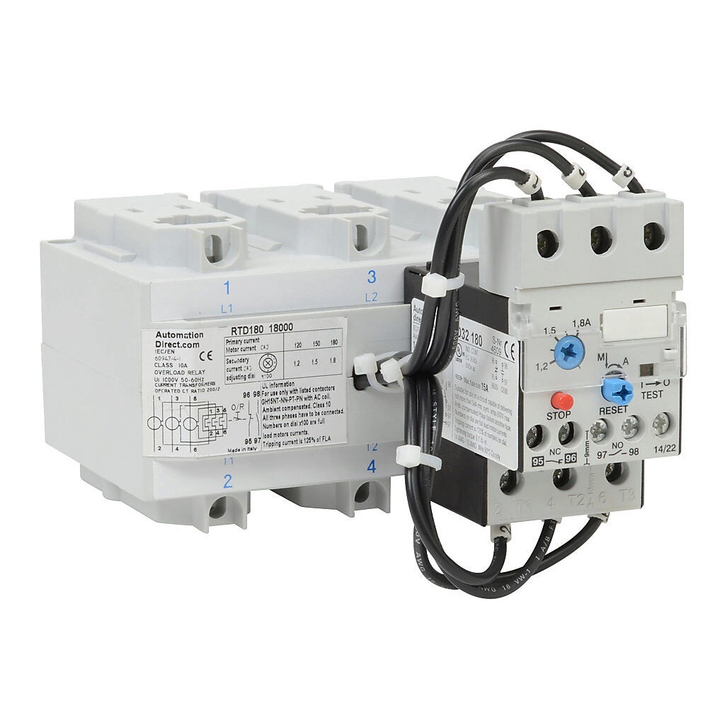 AutomationDirect RTD180 series thermal overload relay - RTD180-18000