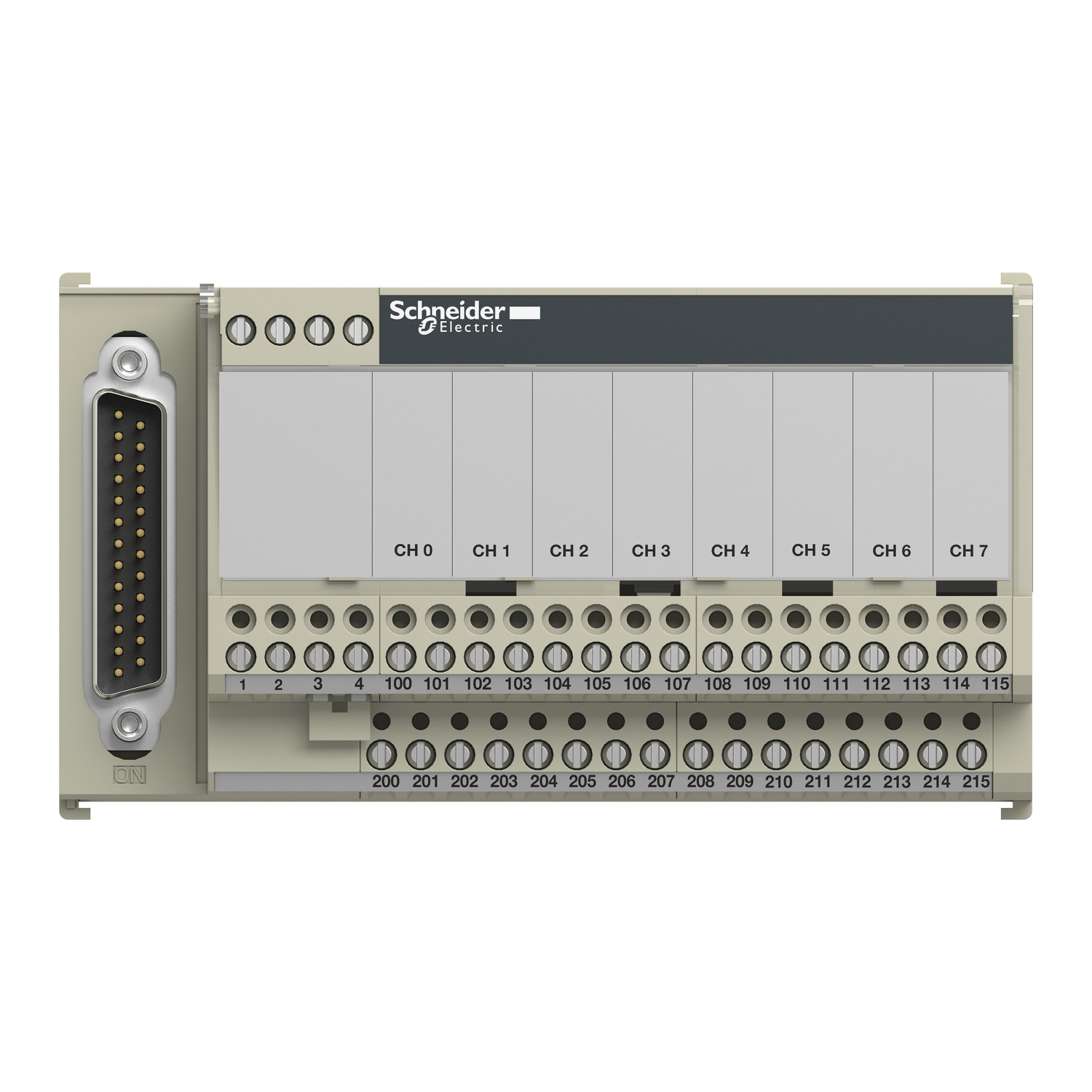 ABE7CPA03 - connection sub-base ABE7 - for distribution of 8 analog channels