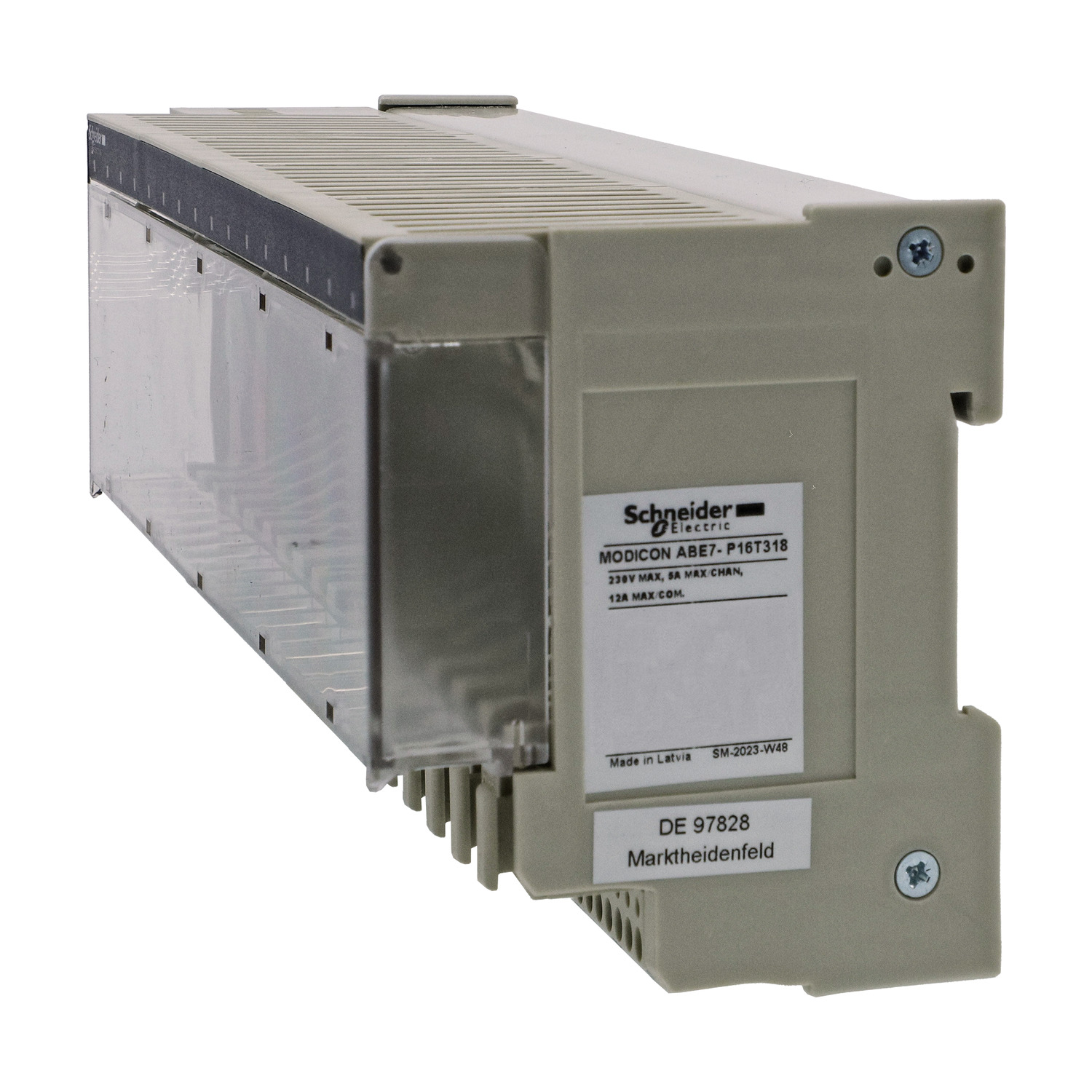 ABE7P16T318 - sub-base for plug-in relay ABE7 - 16 channels - fuses - isolator - relay 12.5 mm