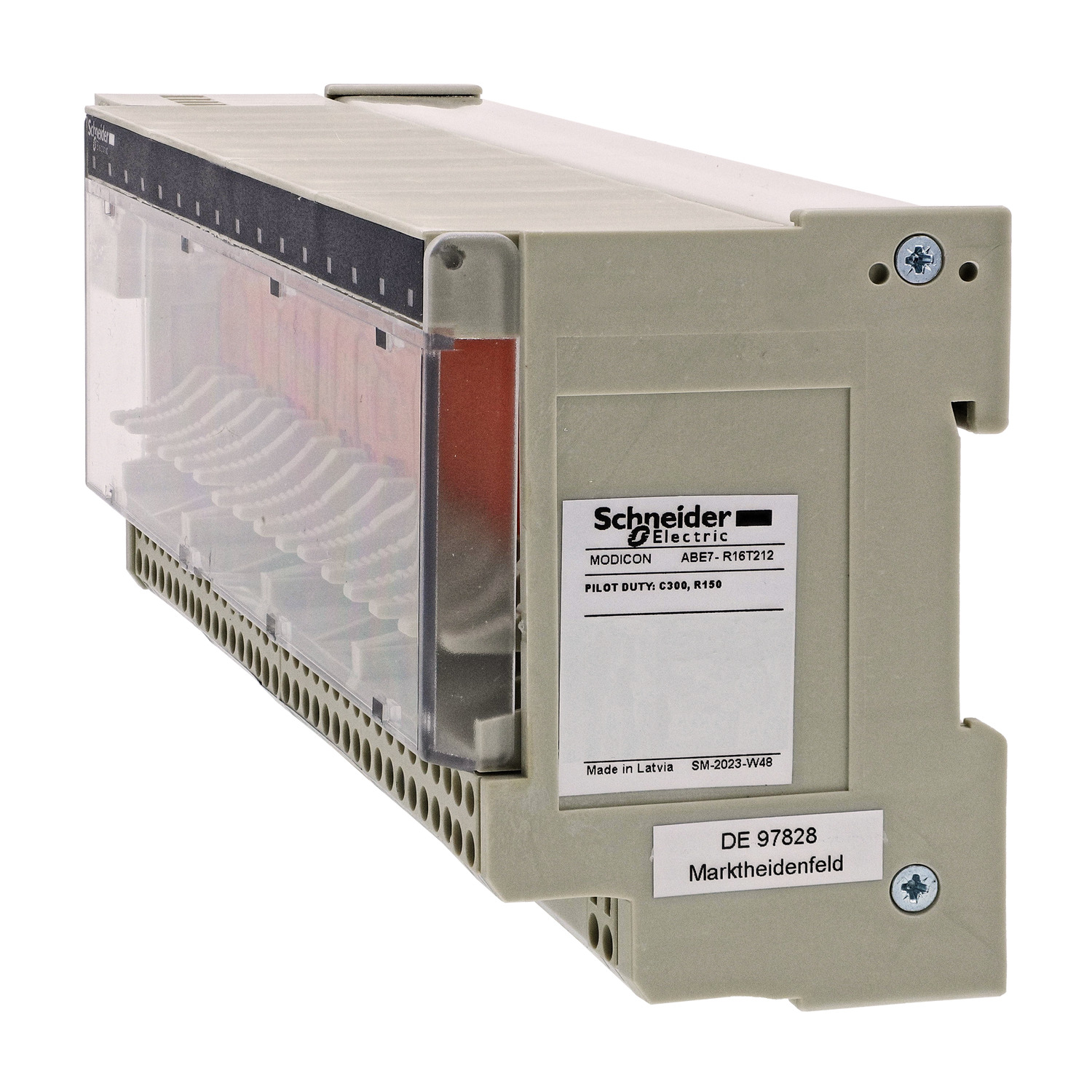 ABE7R16T212 - Sub-base with plug-in electromechanical relay ABE7 - 16 channels - relay 10 mm
