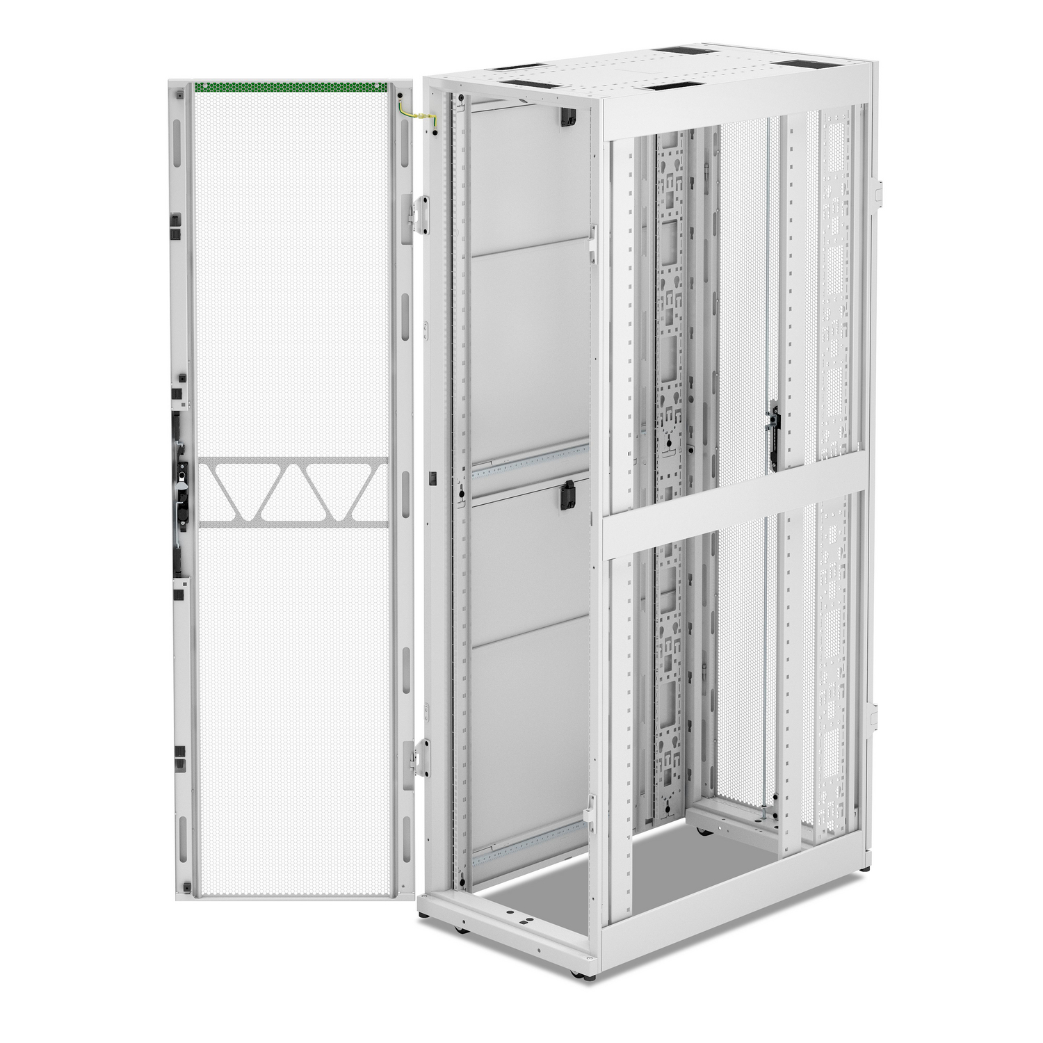 AR3105W2 - APC NetShelter SX Server Rack Gen 2, 45U, 2124H x 600W x 1070D mm, w/ Sides, White [TAA]