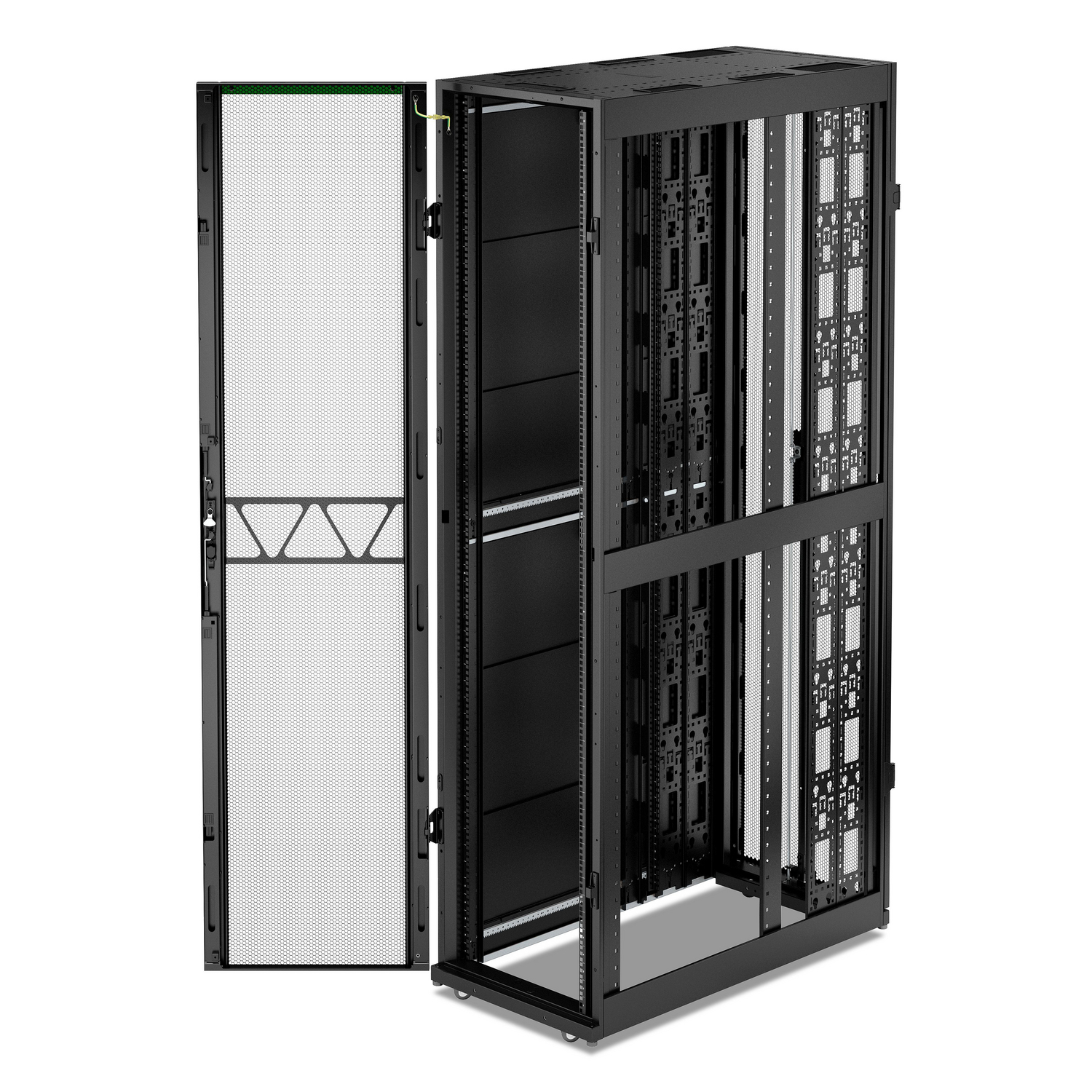AR3308B2 - APC NetShelter SX Server Rack Gen 2, 52U, 2436H x 600W x 1200D mm, w/ Sides, Black [TAA]