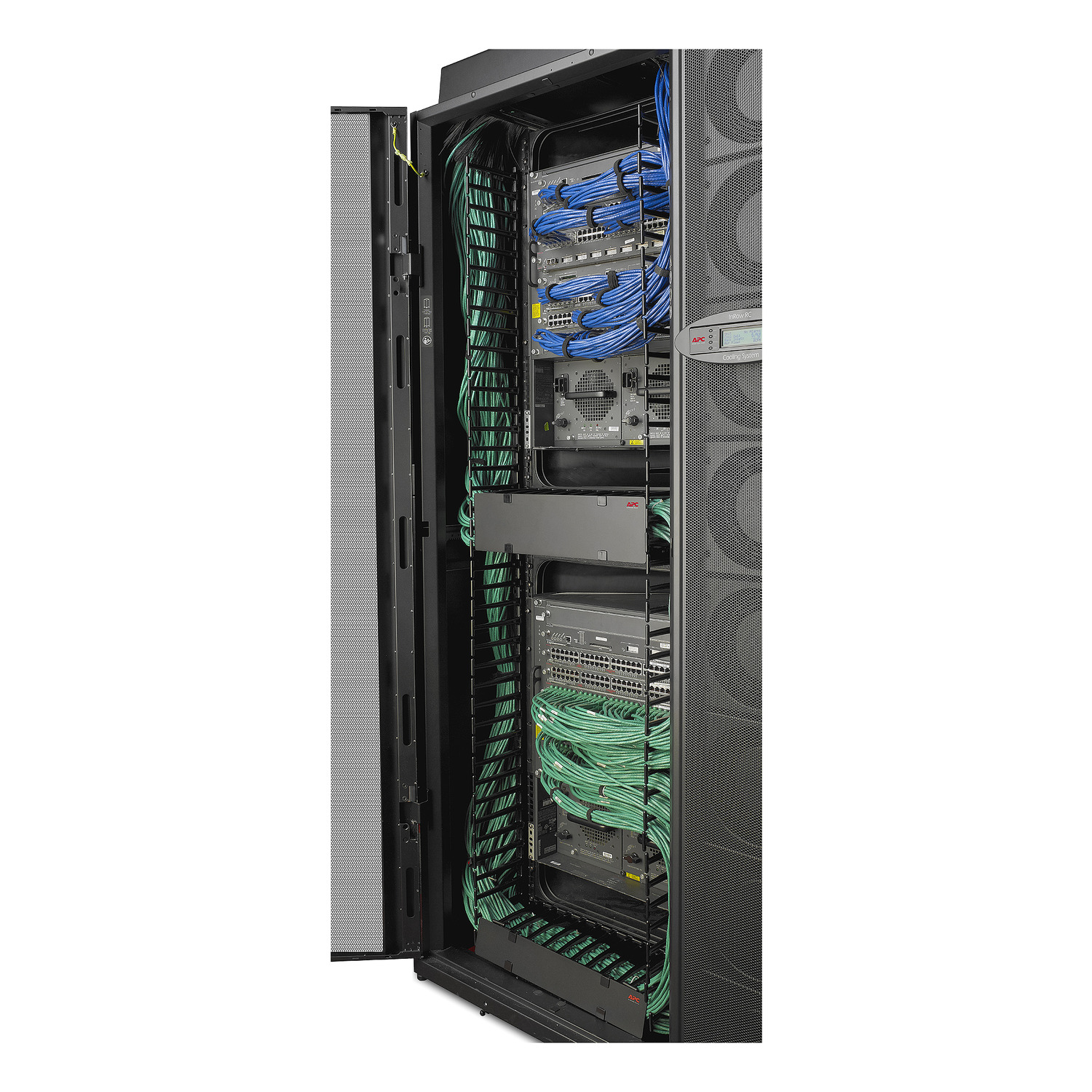 AR7717A - APC NetShelter Cable Management, Vertical Cable Manager, for NetShelter SX Networking Enclosure, Set of 4, 25 x 1778 x 163 mm