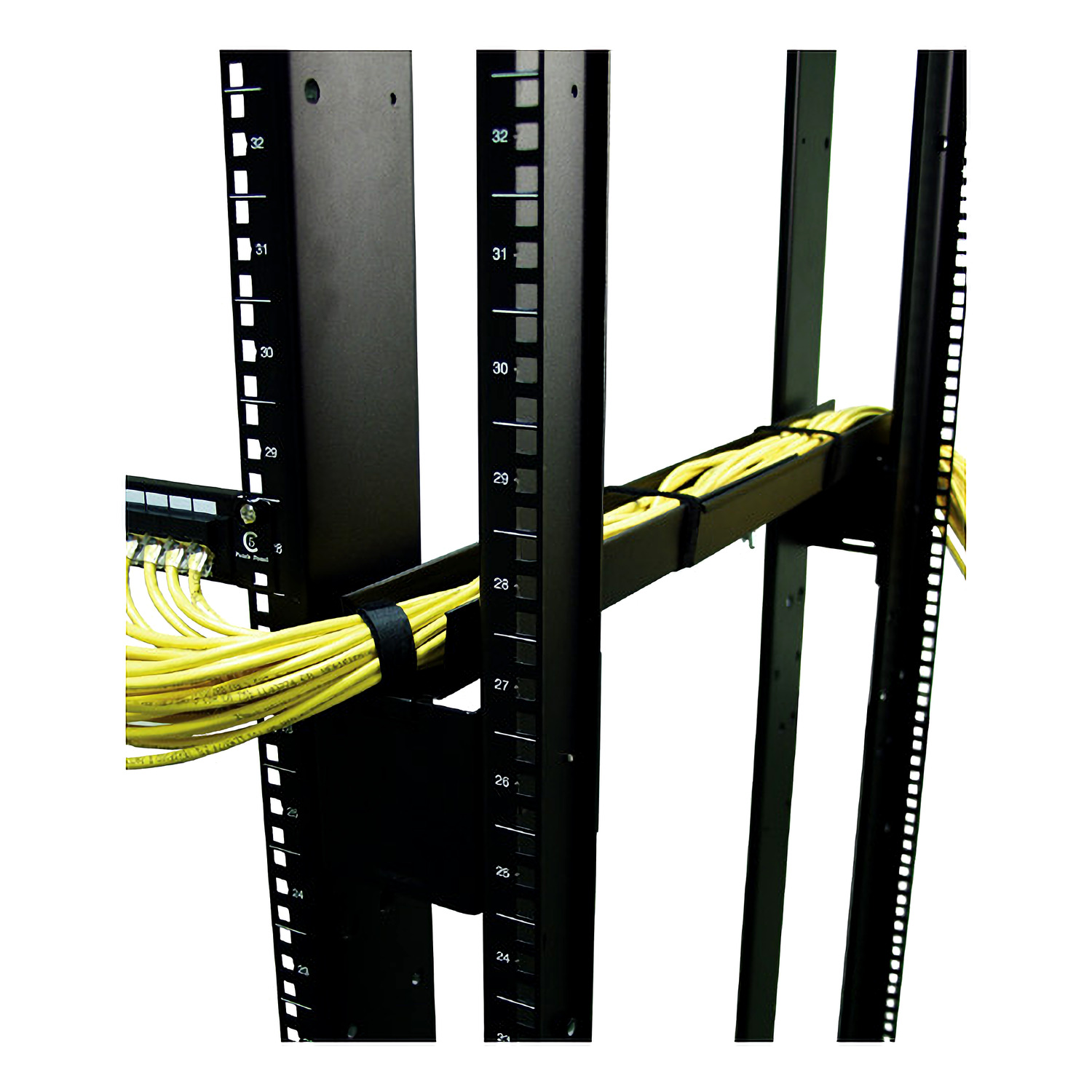 AR8008BLK - Horizontal Cable Organizer Side Channel 18 to 30 inch adjustment