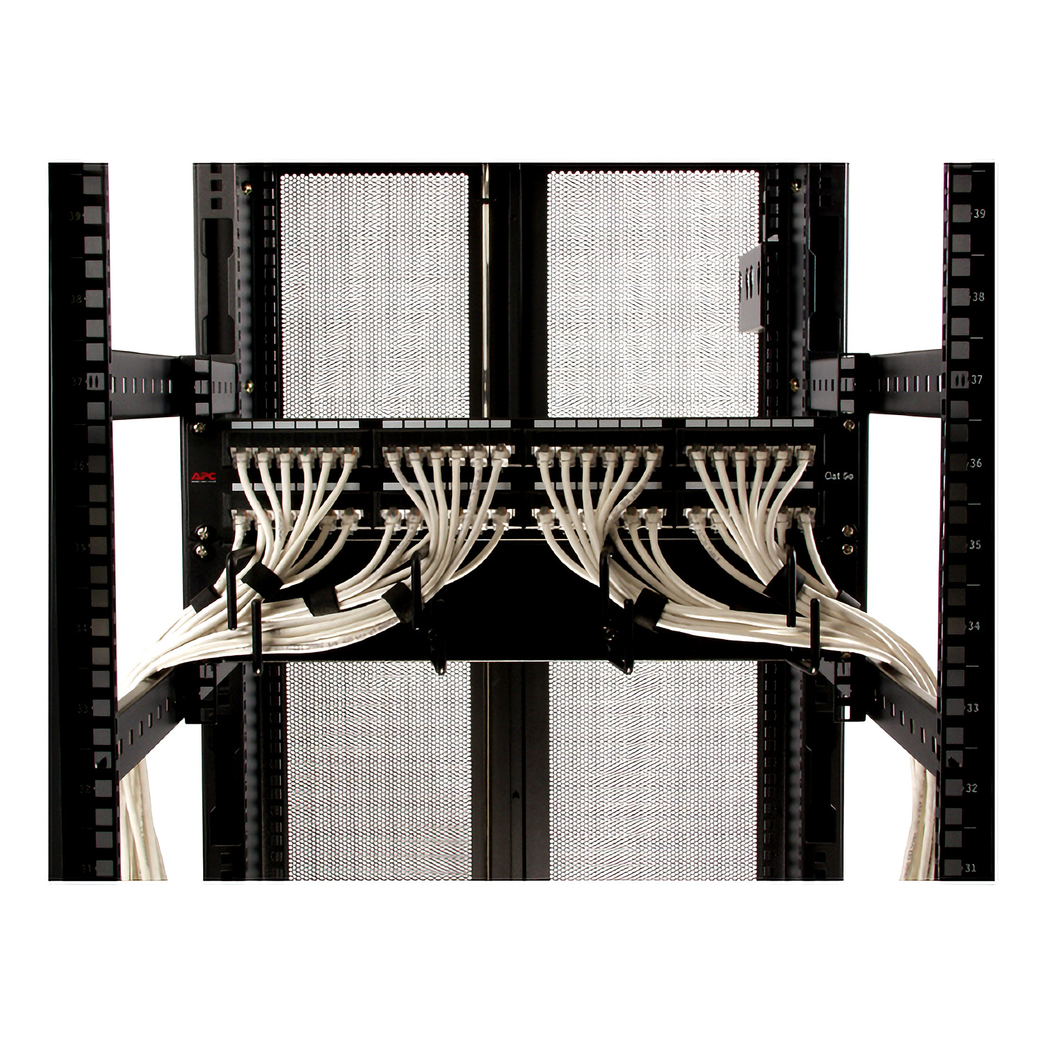AR8010BLK - NetShelter VX 25U 600mm Wide Recessed Rail Kit