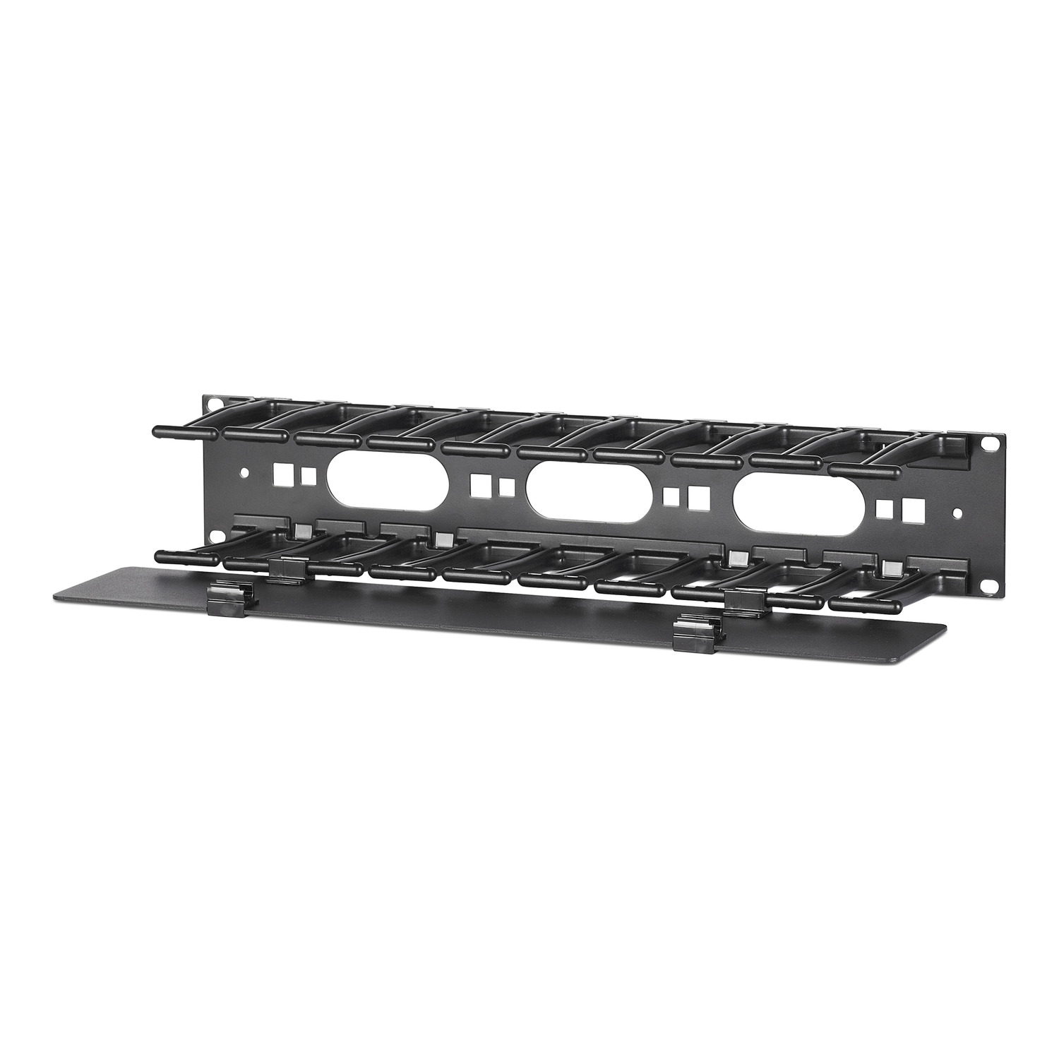 AR8600A - APC NetShelter Cable Management, Horizontal Cable Manager, 2U, Single Side with Cover, Black, 483 x 88 x 110 mm
