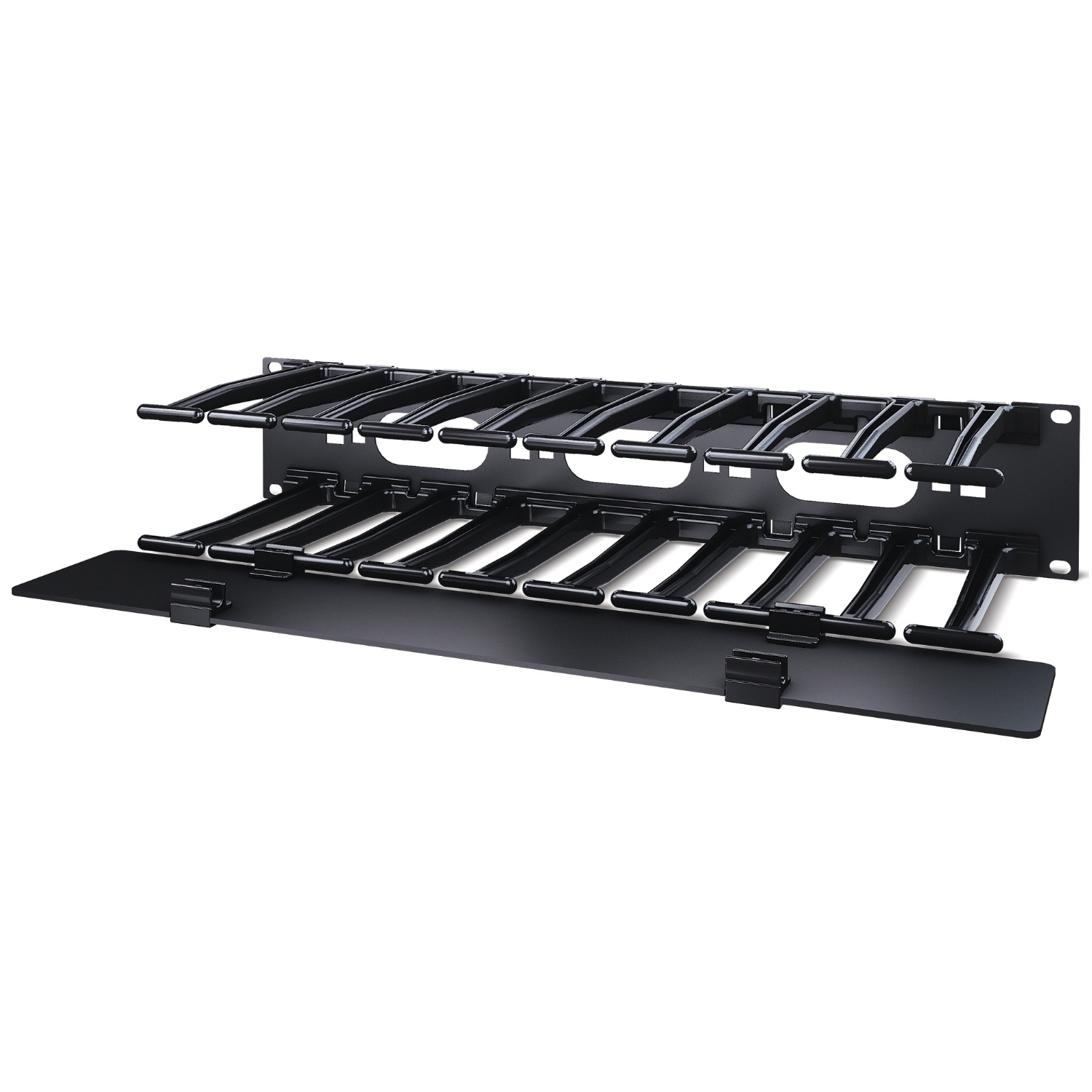 AR8606 - APC NetShelter Cable Management, Horizontal Cable Manager, 2U, Single Side with Cover, Black, 482.6 x 88.9 x 165.1 mm