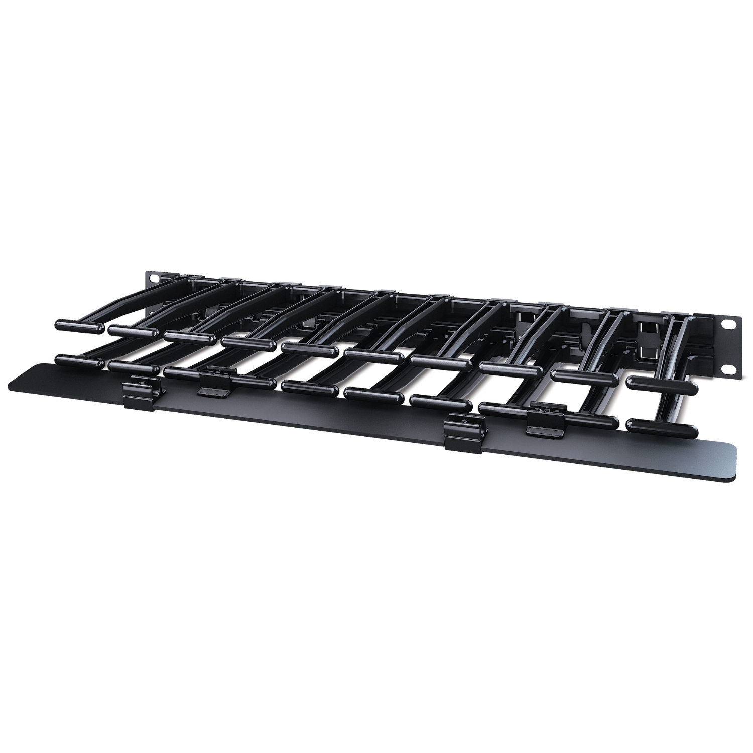 AR8612 - APC NetShelter Cable Management, Horizontal Cable Manager, 1U, Single Side with Cover, Black, 482.6 x 44.45 x 165.1 mm