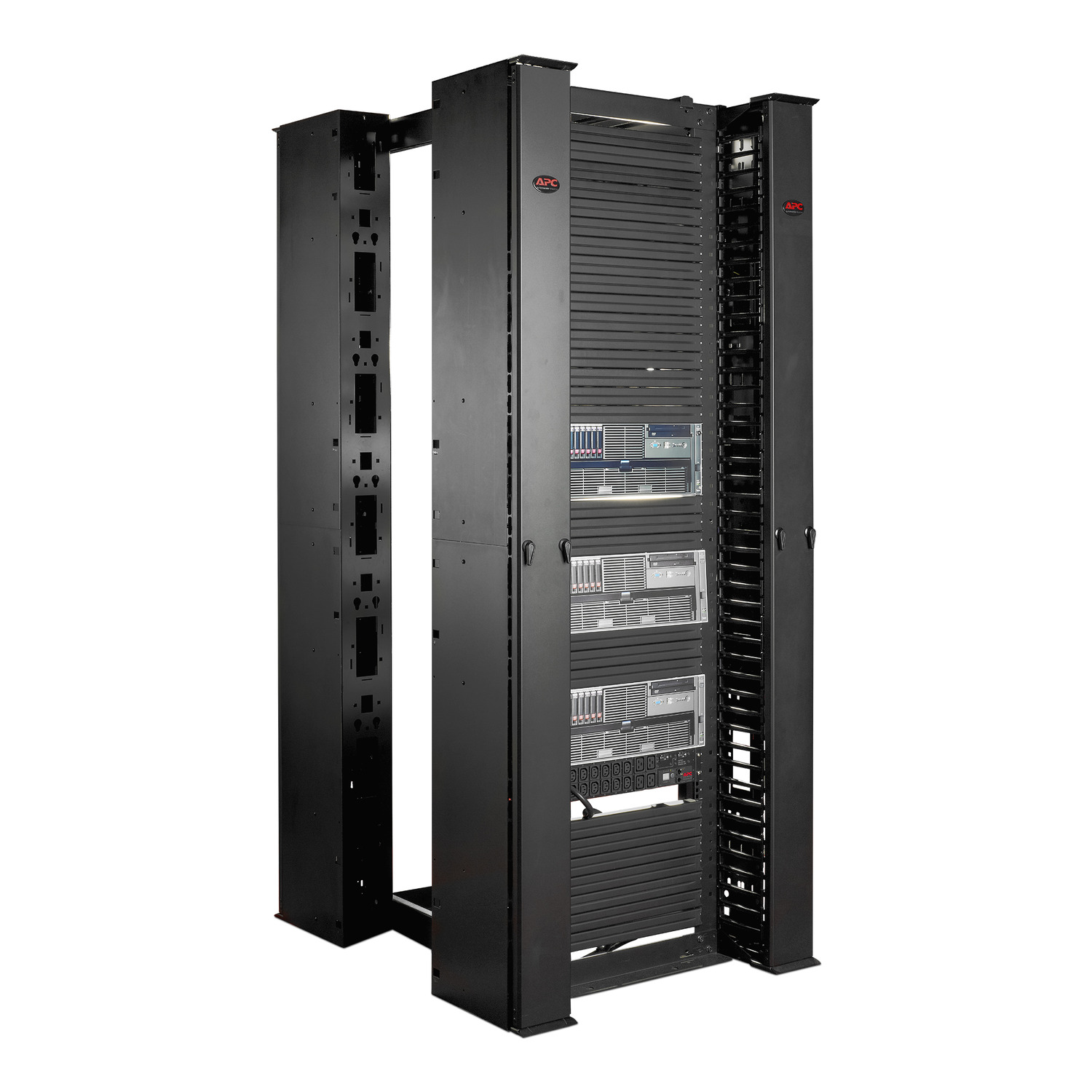 AR8665 - Performance, Vertical Cable Manager for 2 & 4 Post Racks, 84"H x 12"W, Single-Sided with Door