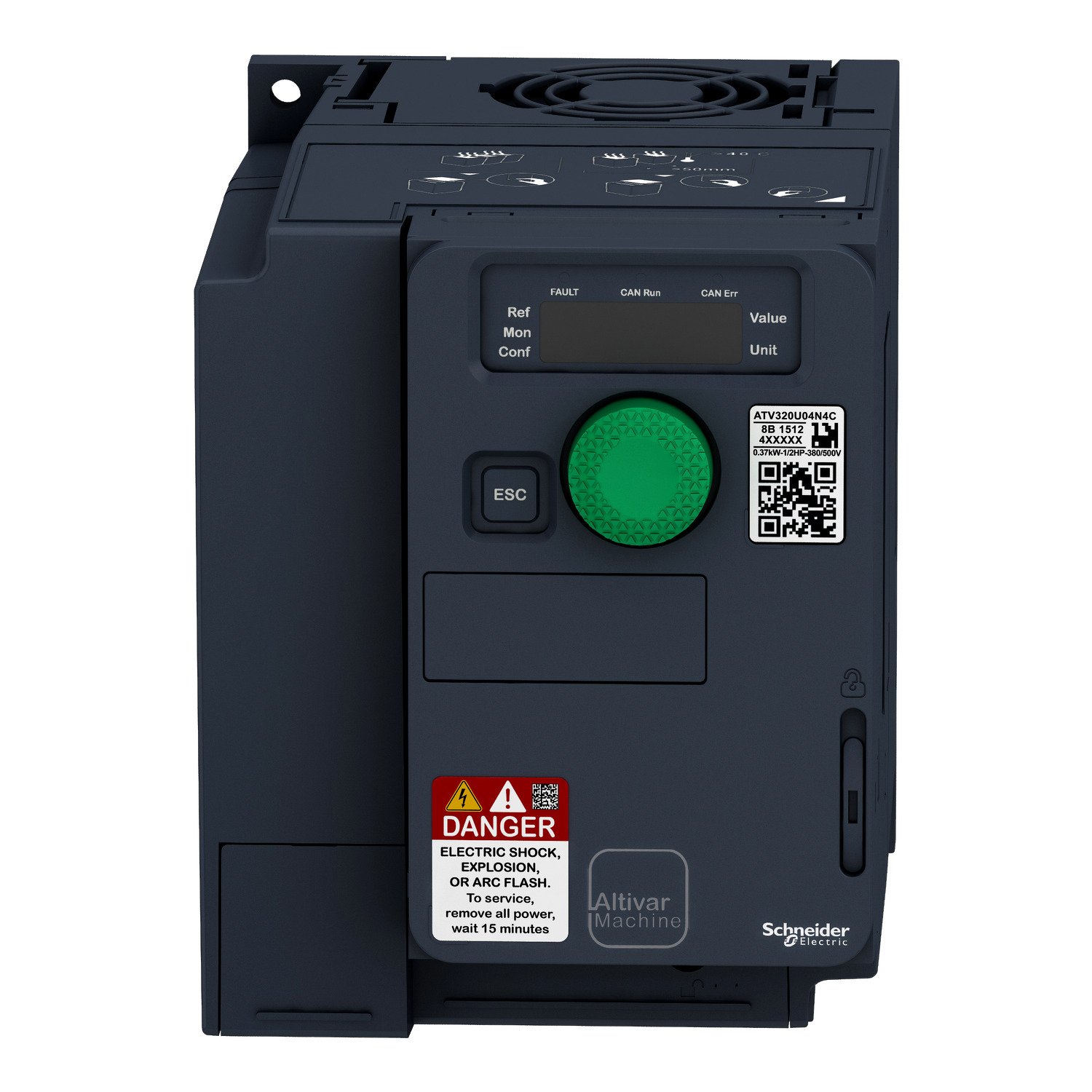 ATV320U07N4C - variable speed drive, Altivar Machine ATV320, 0.75kW, 380 to 500V, 3 phases, compact