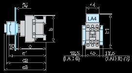 LC1D25M7 - Contactor, TeSys Deca, 3P(3NO), AC-3/ ...