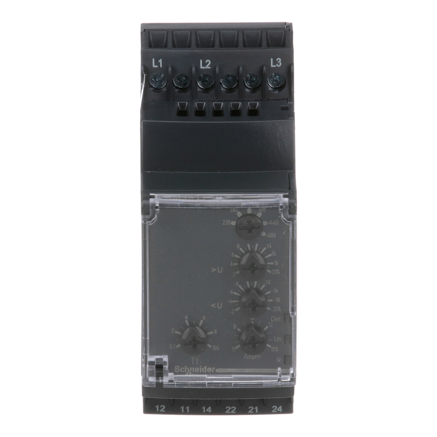 RM35TF30 - Harmony, 3 phase supply control relay, range 220 to 480 VAC, sequence, phase failure, phase imbalance, voltage