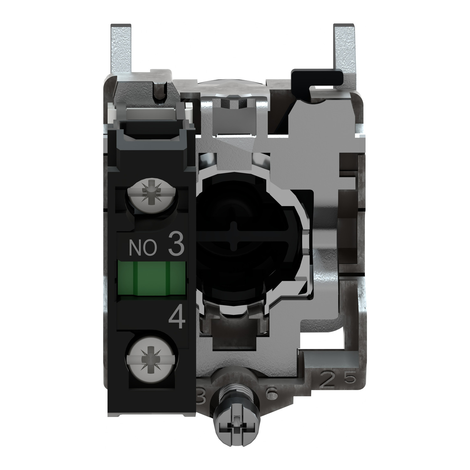 XB4BA61 - Push button, Harmony XB4, metal, flush, blue, 22mm, spring return, unmarked, 1NO