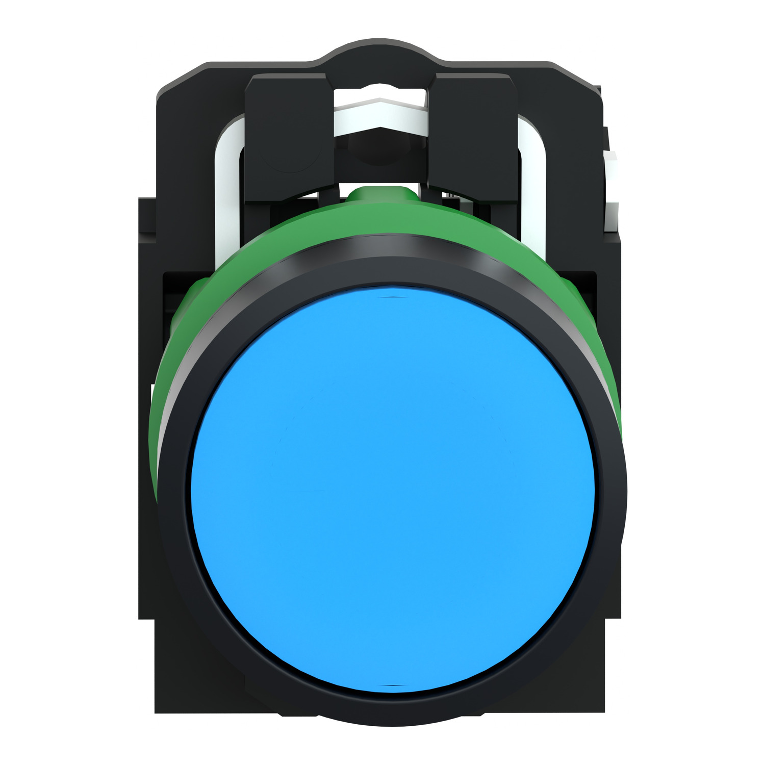 XB5AA61 - Push button, Harmony XB5, plastic, flush, blue, 22mm, spring return, unmarked, 1NO