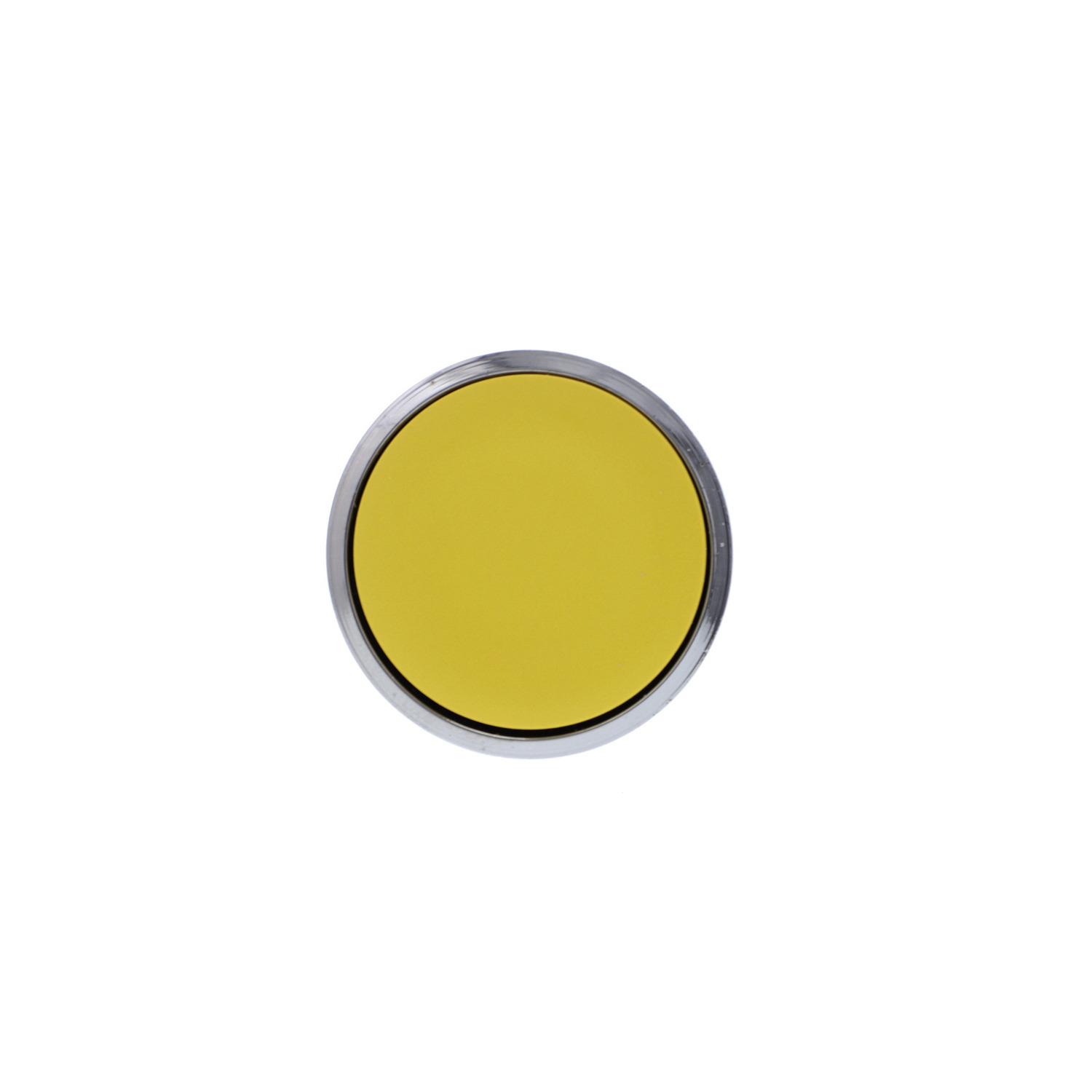 ZB4BA5 - Head for non illuminated push button, Harmony XB4, metal, flush, yellow, 22mm, spring return, unmarked