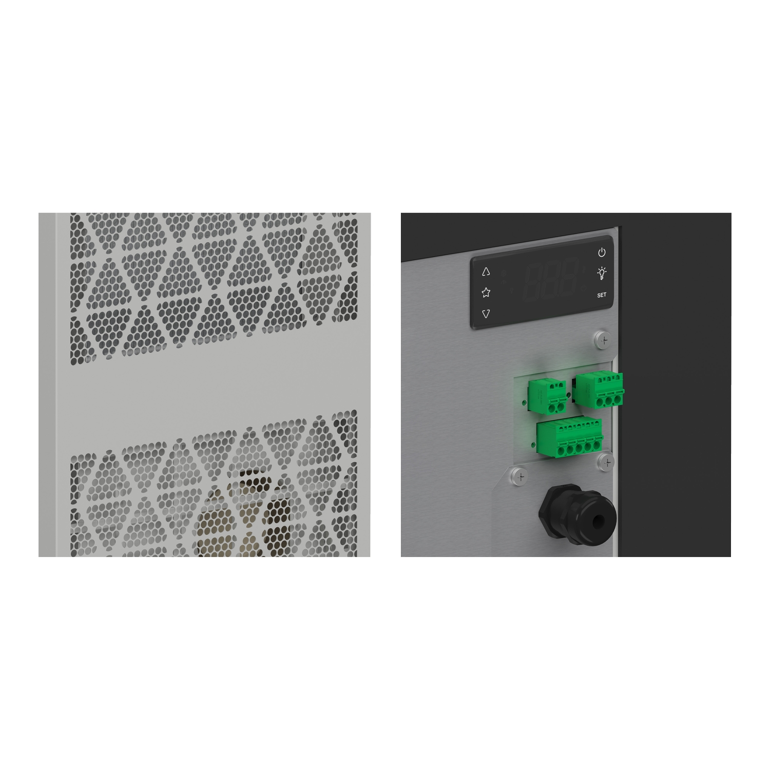 NSYCUHD2K3P4DG - Outdoor Connected Cooling Unit, Climasys CU, 2kW, 3 poles, 380/460V, 50/60Hz, IP55