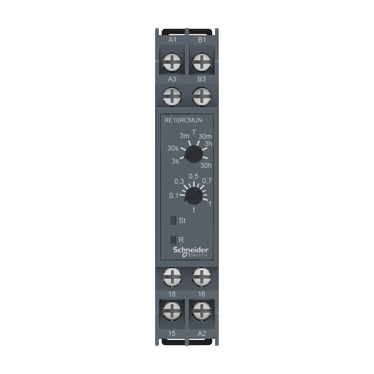 RE10RCMUN - Harmony timer relay, Off delay function, 24V AC DC, 240V AC, 1CO