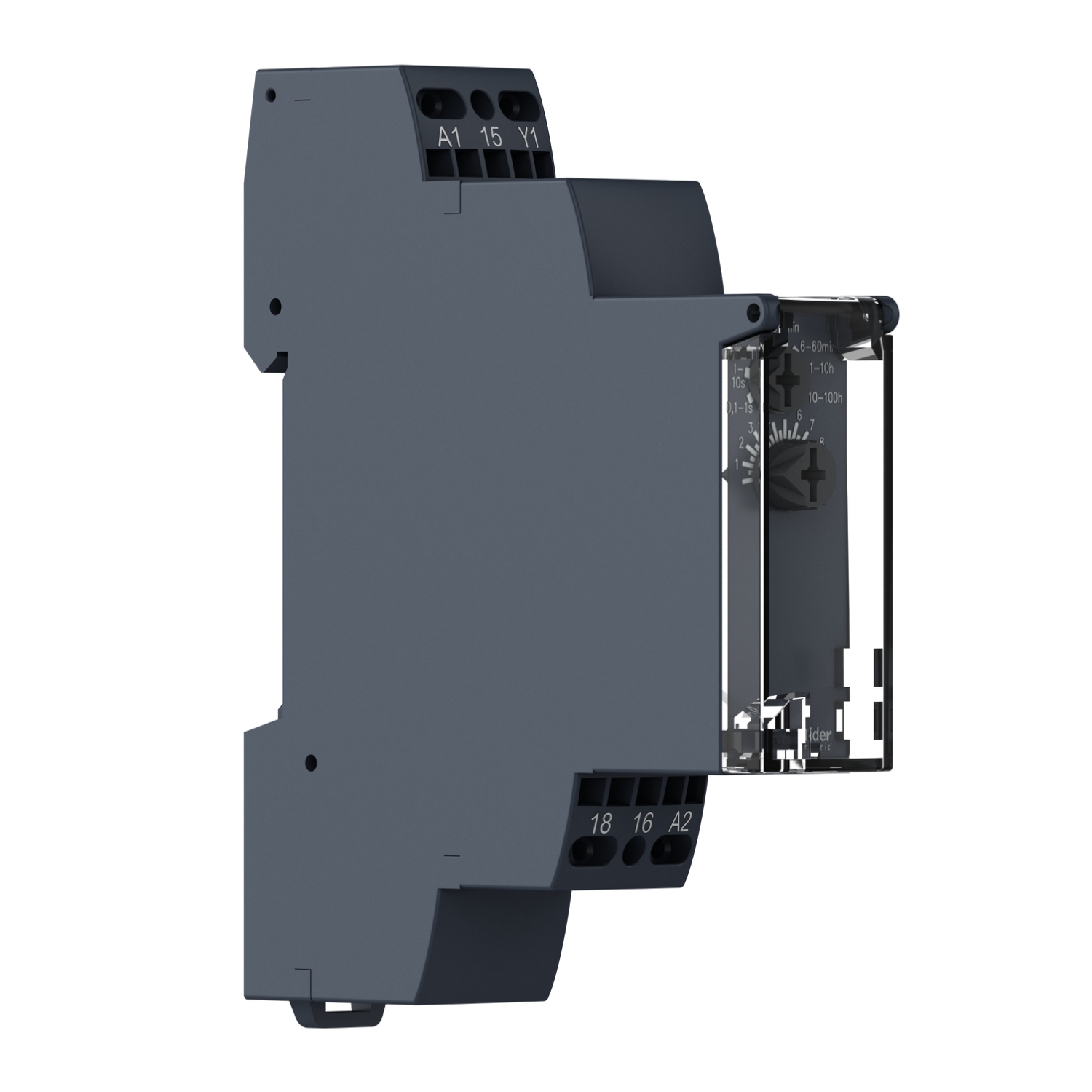 RE17RAMUS - dual function relay, Harmony Timer Relays, 8A, 1CO, 1s..100h, power on-delay, 24V DC or 24...240V AC DC