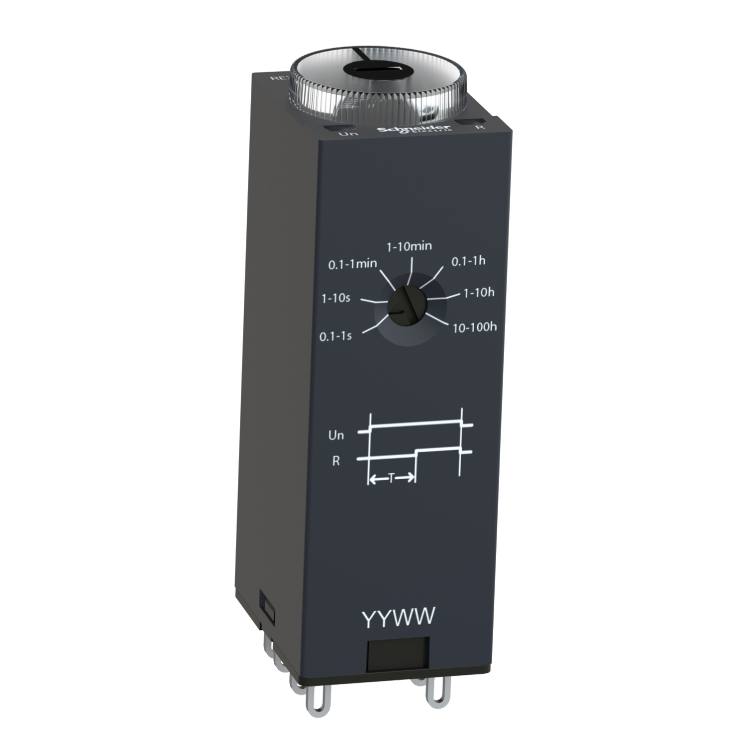 REXL4TMBD - single function relay, Harmony Timer Relays, 5A, 4CO, 0.1s..100h, on delay, 24V DC