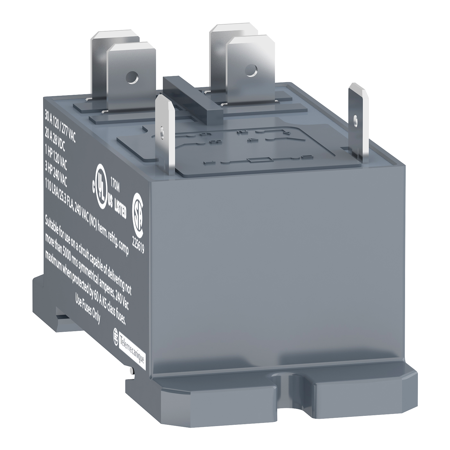 RPF2AF7 - power relay, Harmony electromechanical relays, DIN rail or panel mount relay, 30A, 2NO, 120V AC