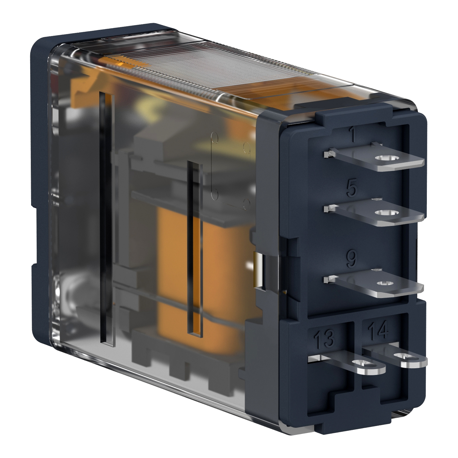 RPM12JD - plug-in relay, Harmony electromechanical relays, 15A, 1CO, with LED, lockable test button, 12V DC