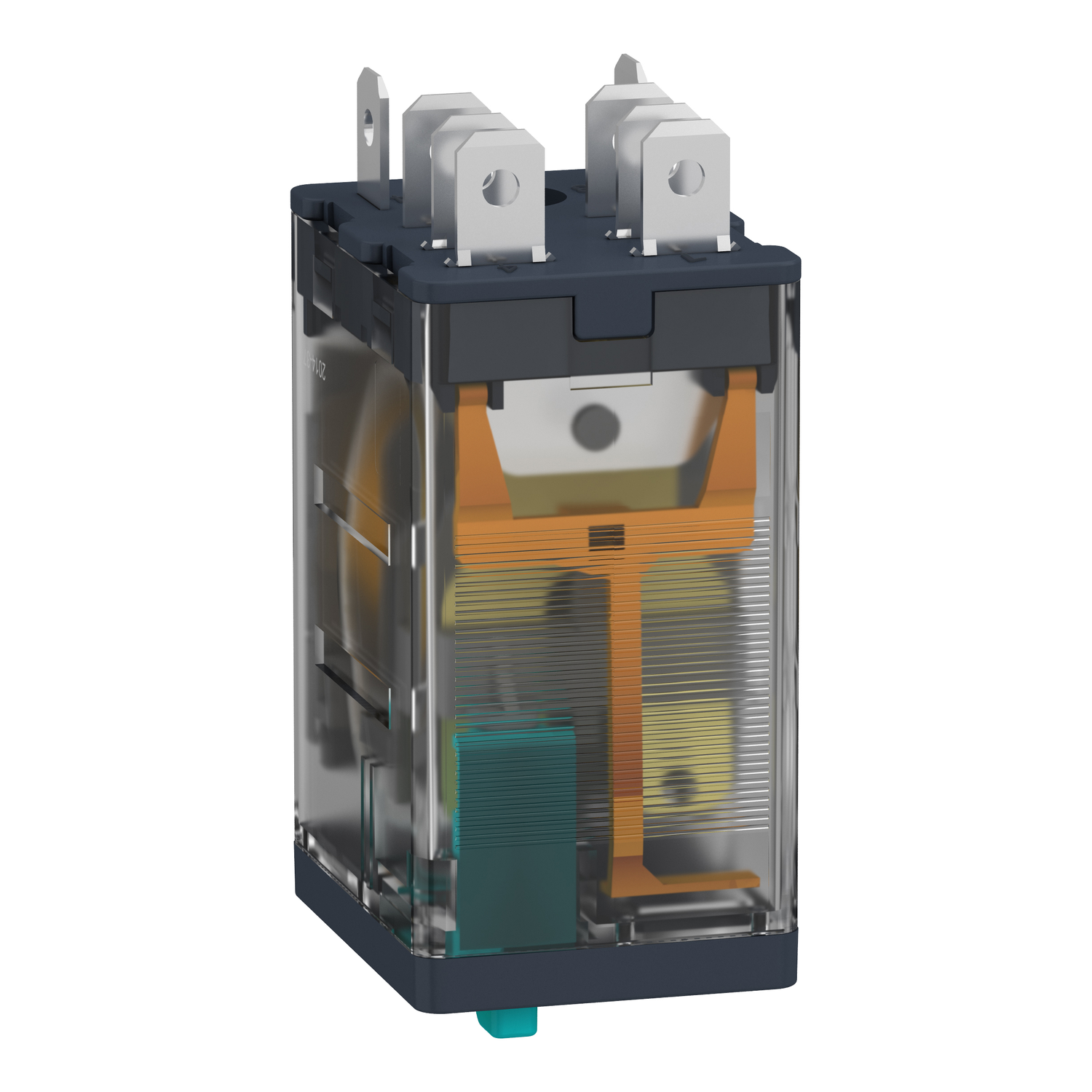 RPM21BD - plug-in relay, Harmony electromechanical relays, 15A, 2CO, lockable test button, 24V DC