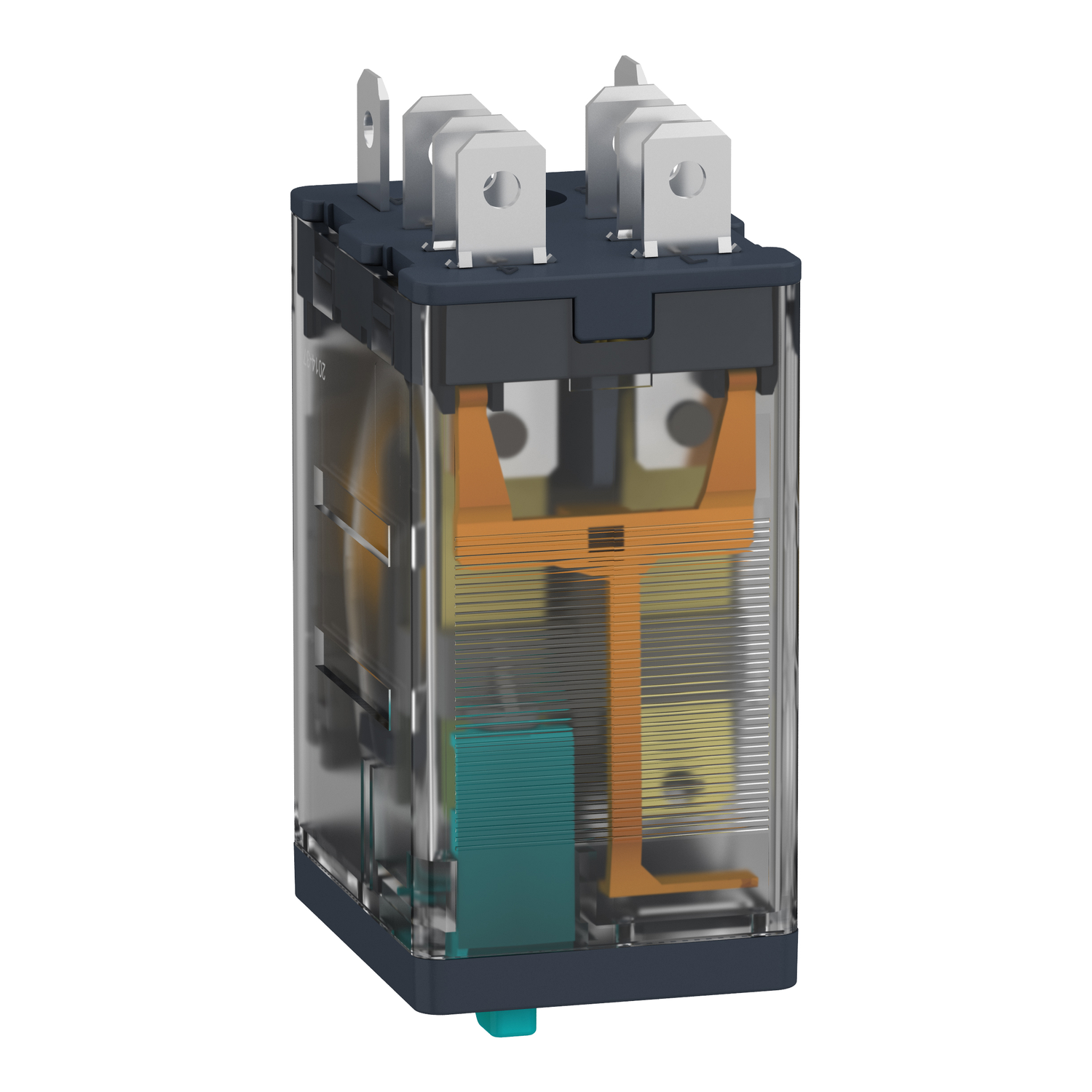 RPM22BD - plug-in relay, Harmony electromechanical relays, 15A, 2CO, with LED, lockable test button, 24V DC