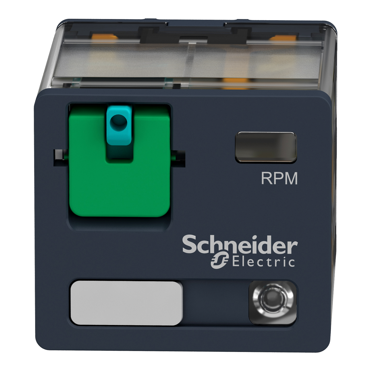 Schneider Electric RPM32BD - plug-in relay, Harmony electromechanical relays, 15A, 3CO, with LED, lockable test button, 24V DC