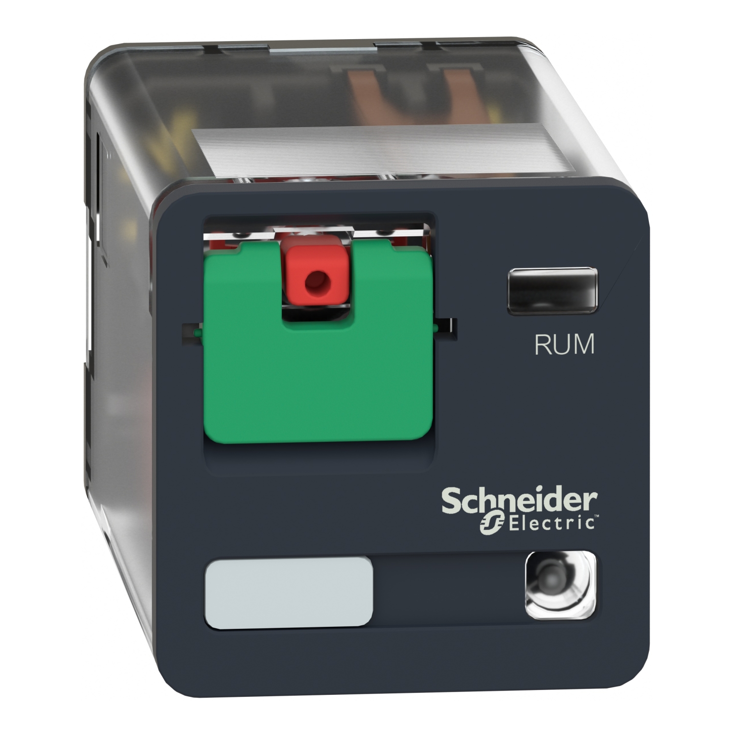 RUMC22P7 - universal plug in relay, Harmony Electromechanical Relays, 10A, 2CO, with LED, lockable test but to n, 230V AC