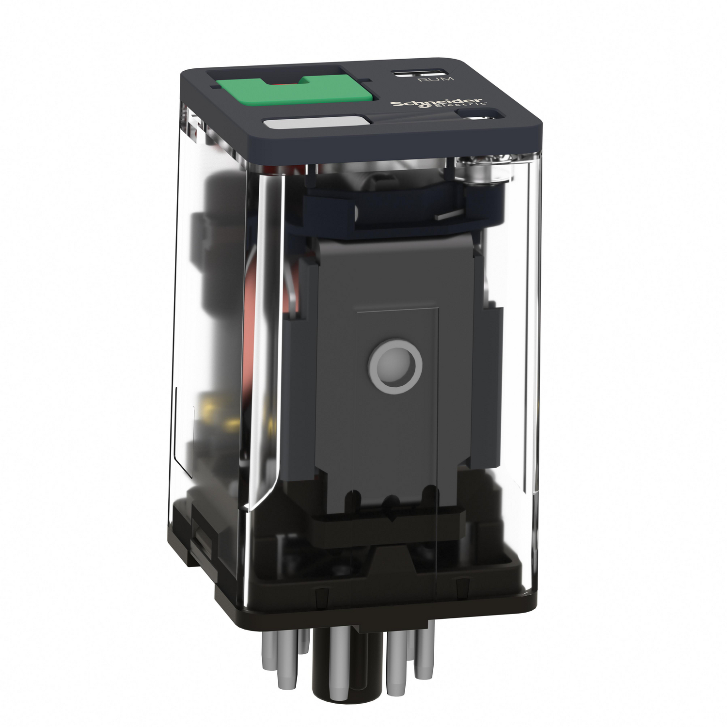 RUMC32B7 - universal plug in relay, Harmony Electromechanical Relays, 10A, 3CO, with LED, lockable test button, 24V AC