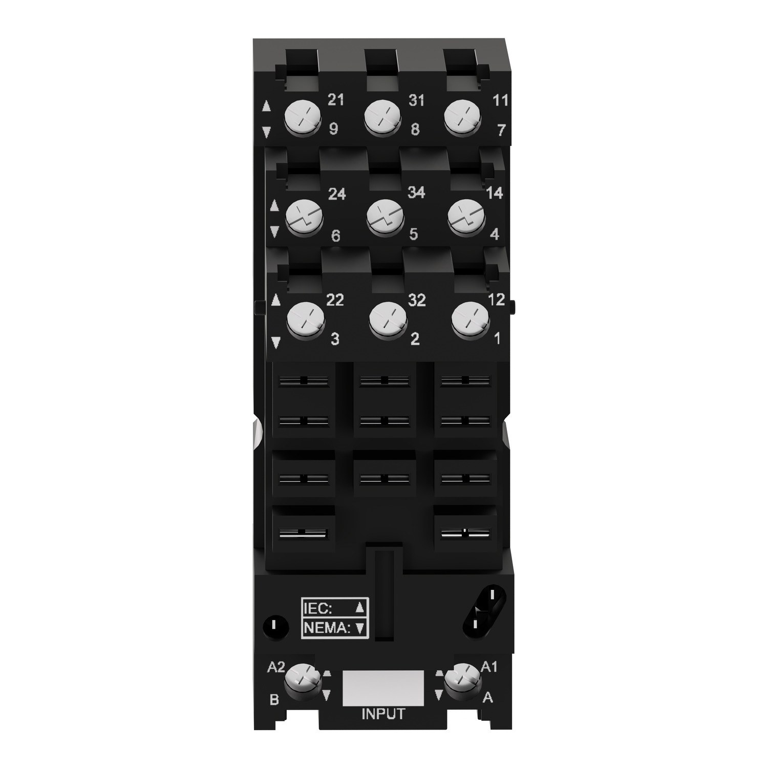 RUZSF3M - socket, Harmony Electromechanical Relays, for RUMF2 RUMF3 relays, 25A, screw connec to rs, separate contact