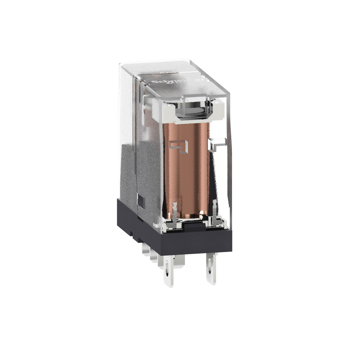 RXG15M7 - Interface plug-in relay, 10 A, 1 CO, clear cover, 220 V AC