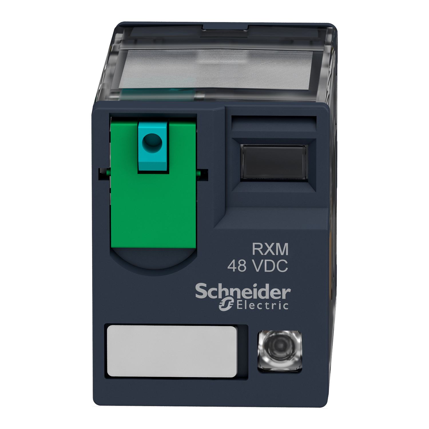 RXM2AB2ED - miniature plug in relay, Harmony Electromechanical Relays, 12A, 2CO, with LED, lockable test but to n, 48V DC