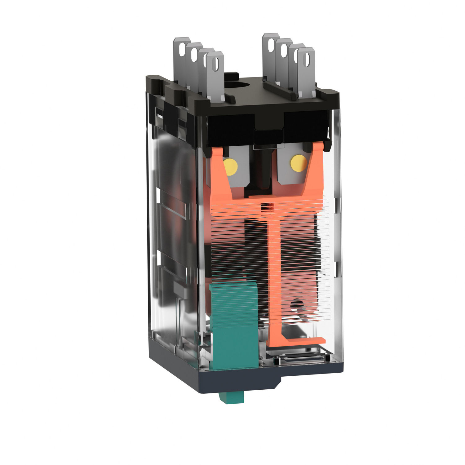 RXM2AB2F7 - miniature plug in relay, Harmony Electromechanical Relays, 12A, 2CO, with LED, lockable test but to n, 120V AC