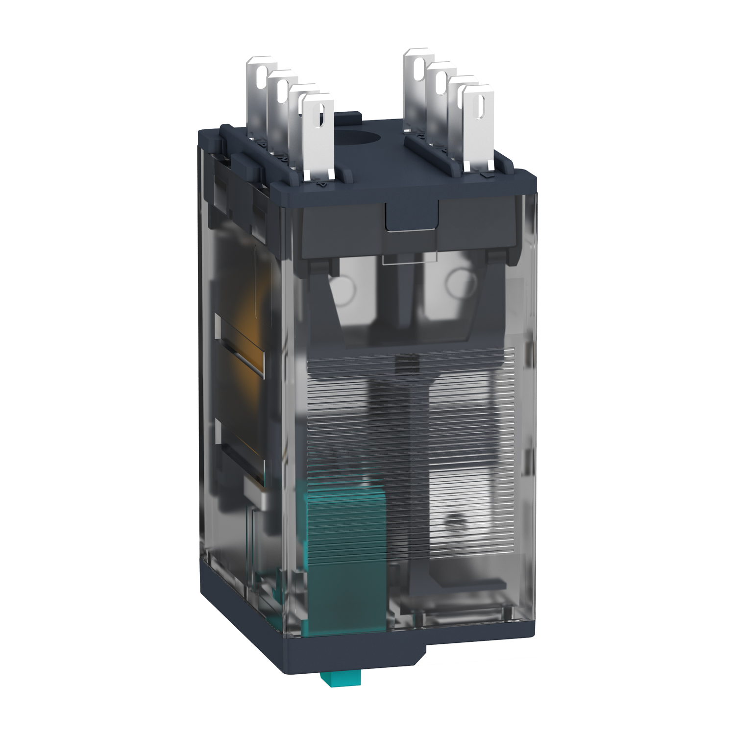 RXM2AB2JD - miniature plug in relay, Harmony Electromechanical Relays, 12A, 2CO, with LED, lockable test but to n, 12V DC