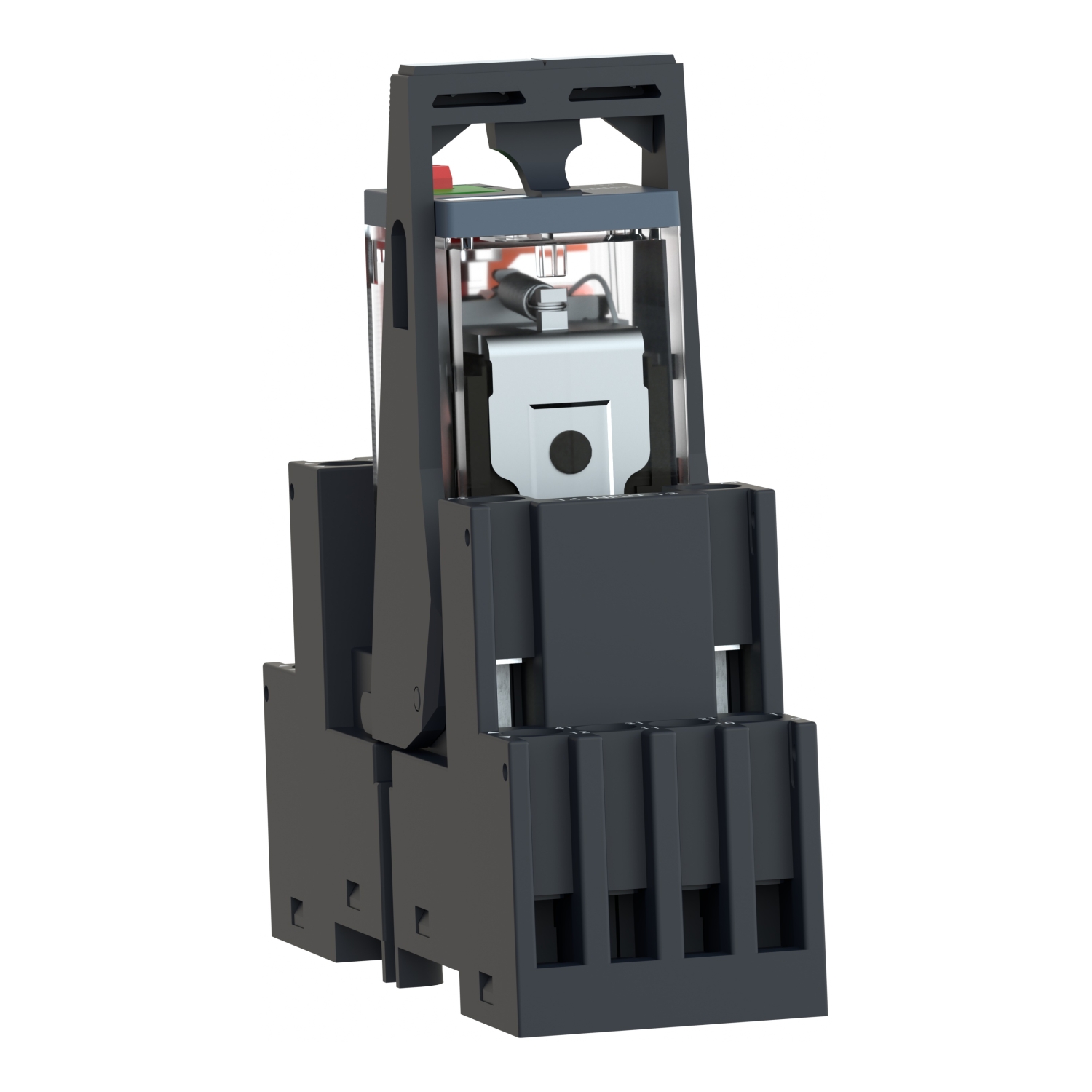 RXM2AB2P7PVM - miniature, Harmony Electromechanical Relays, 10A, 2CO, with LED, with lockable test button, mixed terminals socket, 230V AC