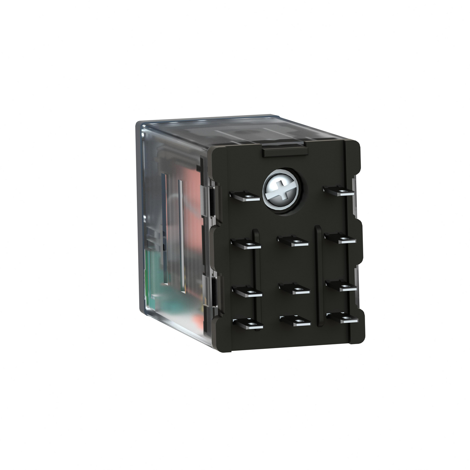 RXM3AB2FD - miniature plug in relay, Harmony Electromechanical Relays, 10A, 3CO, with LED, lockable test but to n, 110V DC