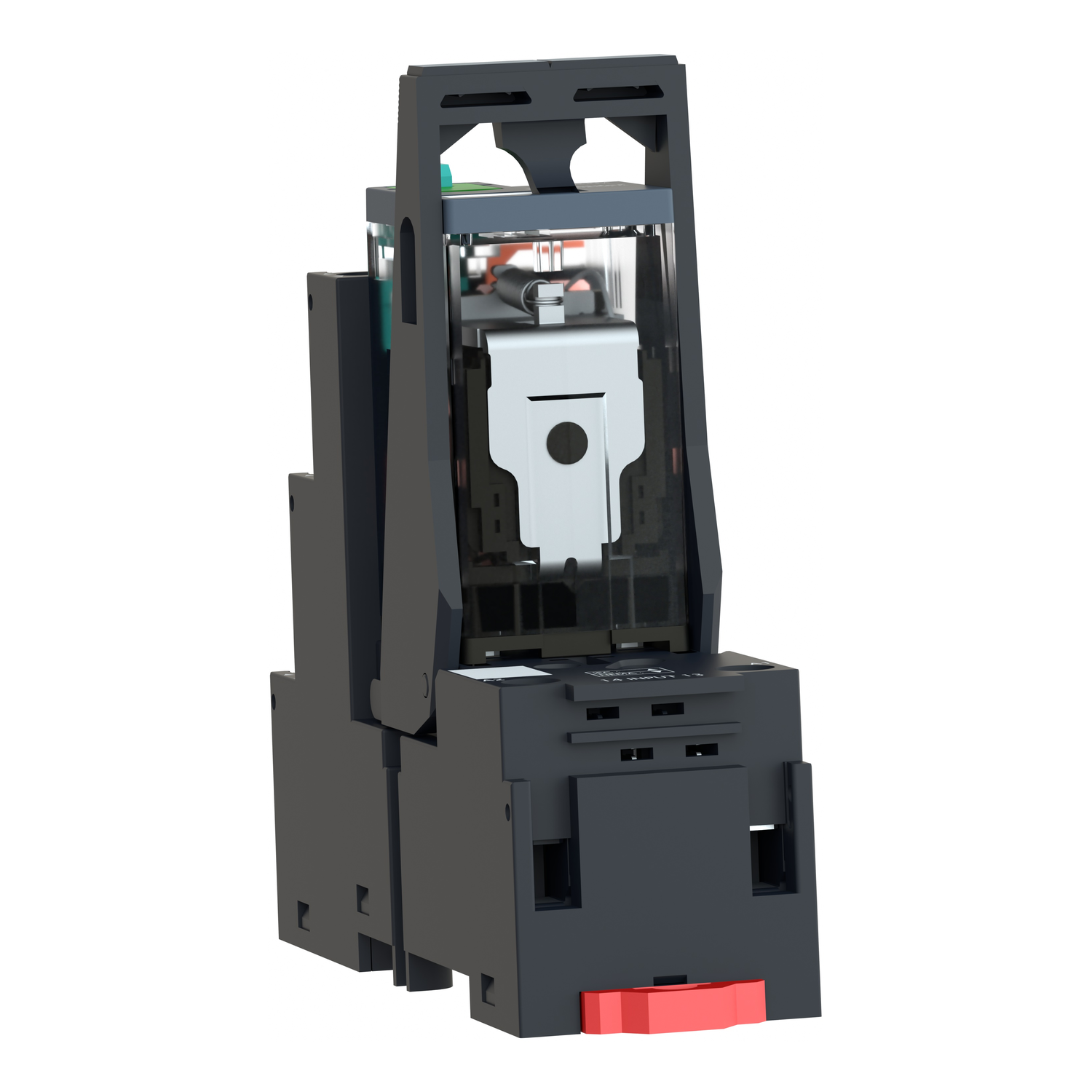 RXM4AB1BDPVS - miniature plug in relay pre assembled, Harmony Electromechanical Relays, 6A, 4CO, lockable test but to n, separate terminals socket, 24V DC