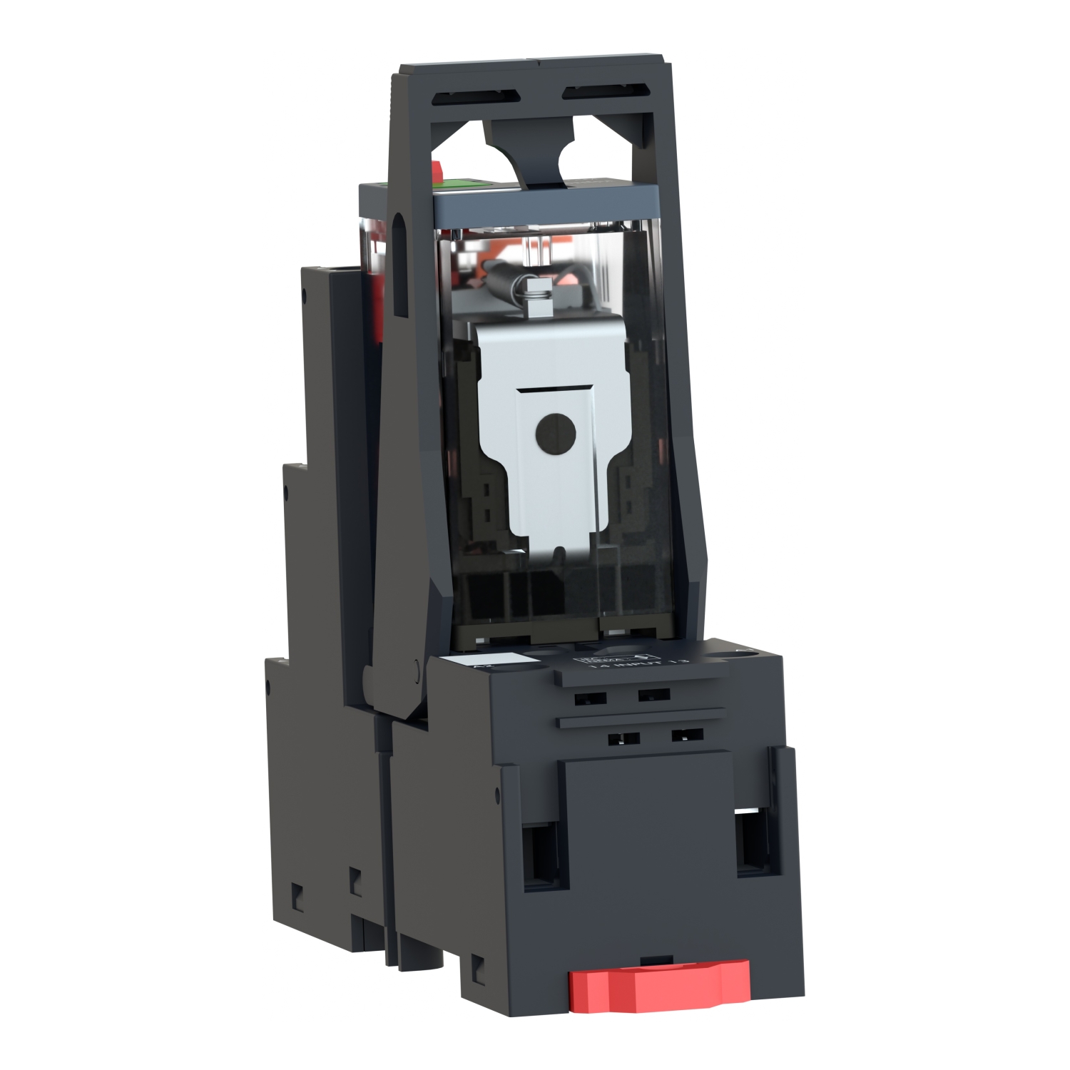 RXM4AB1P7PVS - miniature plug in relay pre assembled, Harmony Electromechanical Relays, 6A, 4CO, lockable test but to n, separate terminals socket, 230V AC