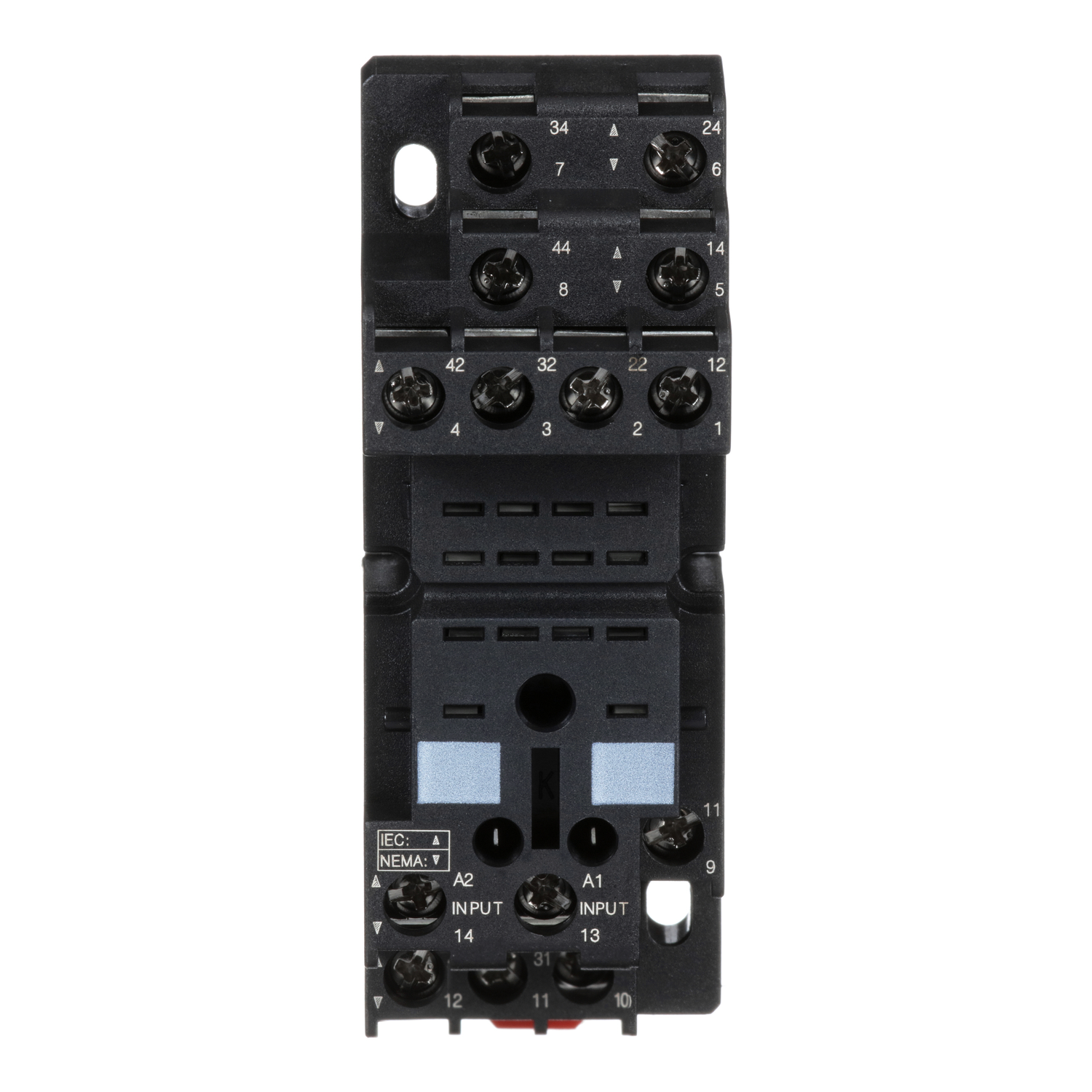 RXZE2M114 - Harmony, plugin relay socket, mixed contact, 10 A, 250 V, screw clamp, for RXM2 or RXM4 relays