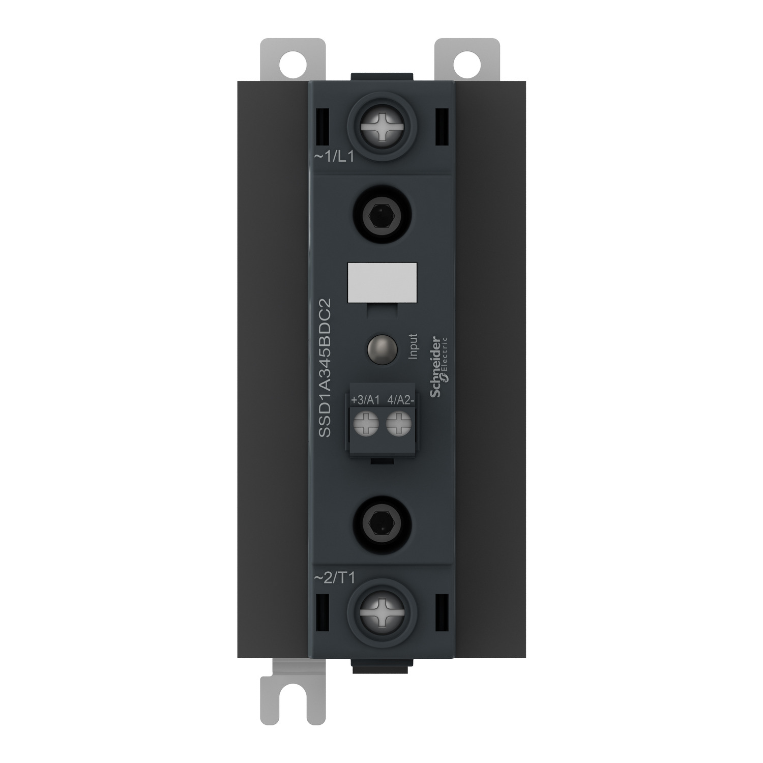 SSD1A360BDC2 - DIN rail mount, Harmony Solid State Relays, 60A, zero Voltage switching, contactor configuration screw input, input 4 to 32V DC, output 48 to 600V AC