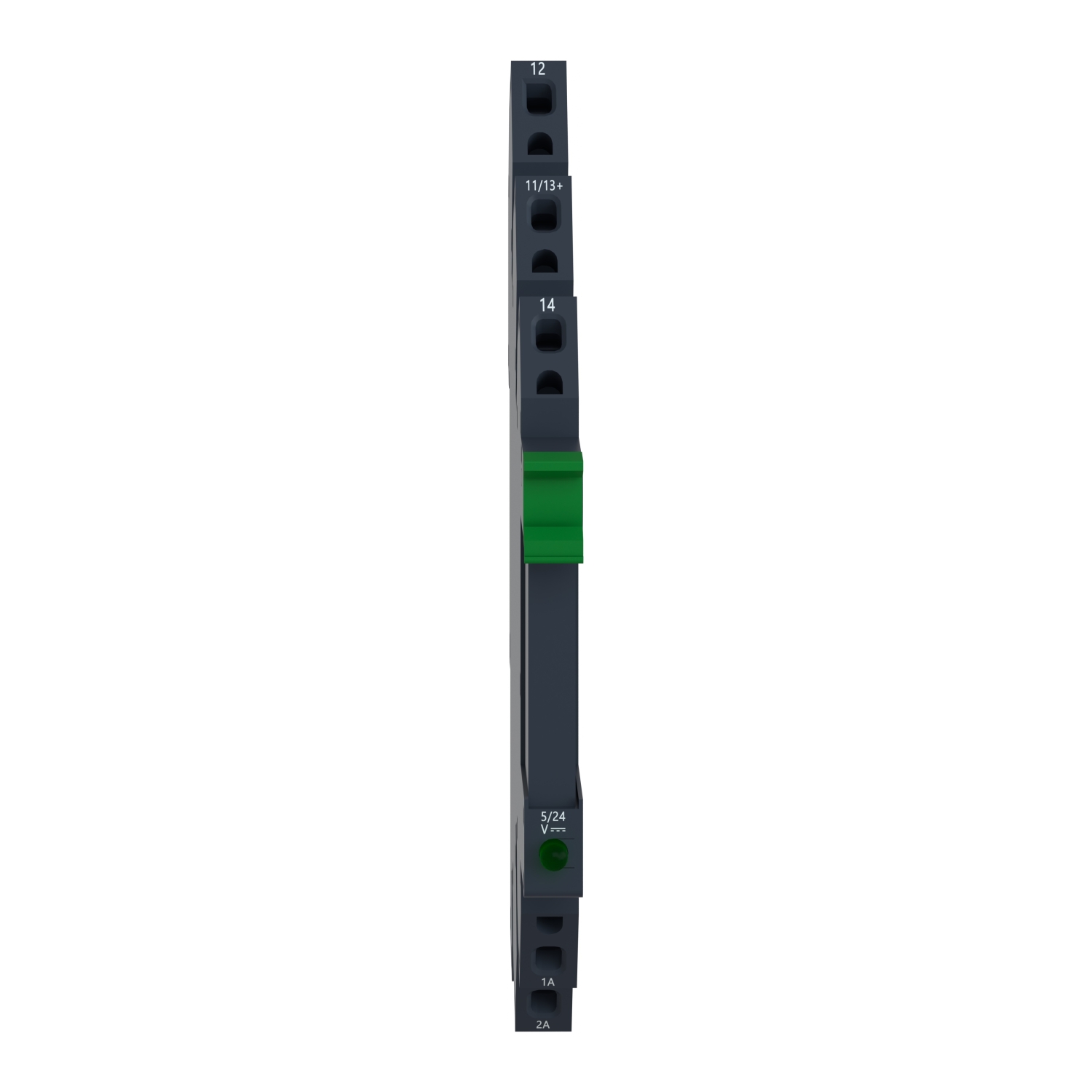 Schneider Electric SSL1D03JDPR - pre assembled relay,  Harmony Solid State Relays , 3.5A, DC switching, spring sockets, input 4 to 12V DC, output 1 to 24V DC