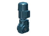SEW-Eurodrive KA67 DRN90S4/BE2HR helical-bevel right angle gearmotor with BE2HR brake with manual release. This unit combines a KA67 helical-bevel gea