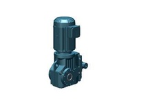 SEW-Eurodrive KA77/T DRN100LM4 helical-bevel right angle gearmotor, 3 HP, 23.08:1 ratio, 76 RPM output, 60 Hz, 230/460V. Features a DRN100LM4 IE3 moto