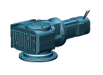 SEW-Eurodrive KAF107 DRN132S4/BE11HR helical-bevel right angle gearmotor with integral BE11HR brake. The KAF107 gear unit features a hollow output sha