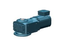 SEW-Eurodrive KAF107 DRN180L4 helical-bevel right angle gearmotor with hollow-shaft output and DRN180L4 AC motor. Large KAF107 gear unit engineered fo