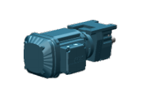 SEW-Eurodrive R37 DRN90S4 helical inline gearmotor with DRN90S4 AC motor. Compact R37 gear unit provides efficient power transmission in a space-savin